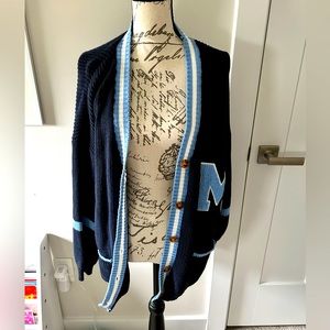 NWT F21 Varsity Letter Oversized Sweater
